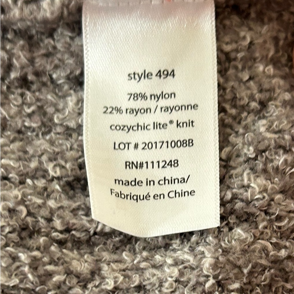 Barefoot Dreams CozyChic Lite Montecito Cardigan Gray Medium Style 494 - Picture 6 of 6